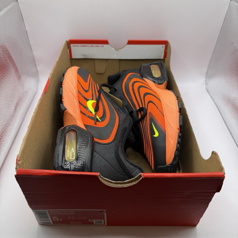 Nike Air Max Fire GS Hyper Crimson Lemon Venom Black IF2622-800 Youth Size 5Y